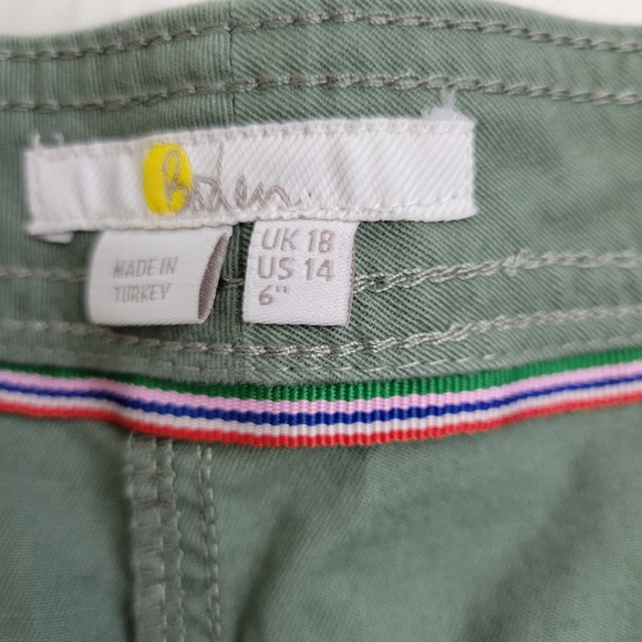 Boden Forest Green Walking Shorts SZ 14 - Picture 9 of 14